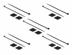 Delock Kábelkötegelő talp 25 x 25 mm, kábelkötegelővel, melynek hossza 300 mm x szélessége 4, 8 mm fe (18831)