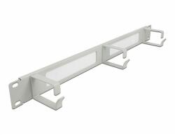Delock 19" kábelrendező fésűs panel, 3 hurokkal 1U, szürke (66542)