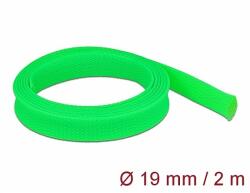 Delock Fonott kábelharisnya nyújtható 2 m x 19 mm zöld (20744)