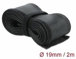 Delock Fonott kábelharisnya tépozárral 2 m x 19 mm fekete (18857)