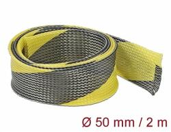 Delock Fonott kábelharisnya nyújtható 2 m x 50 mm fekete-sárga (20757)