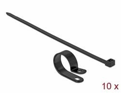 Delock Fekete színű, összekapcsoló pánt készlet 25, 4 mm H 300 x Sz 7, 2 mm kábelekkel (18876)