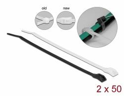 Delock Kábelkötegelő lapos fejrésszel hossza 280 mm szélessége 4, 6 mm, 100 db. (19490)