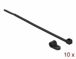 Delock Fekete színű, összekapcsoló pánt készlet 6, 4 mm H 200 x Sz 3, 6 mm kábelekkel (18864)