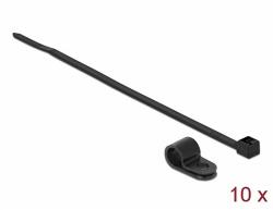 Delock Fekete színű, összekapcsoló pánt készlet 7, 9 mm H 250 x Sz 3, 6 mm kábelekkel (18866)