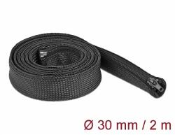 Delock Befont karmantyú zipzáras szorítóval 2 m x 30 mm-es fekete (19168)