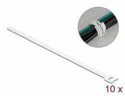 Delock Befűzős kábelkötegelő hossza 300 mm szépessége 12 mm, 10 db. Fehér (19524)