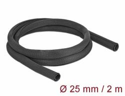 Delock Szőtt önzáródó karmantyú 2 m x 25 mm-es, fekete (19181)