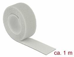 Delock Hurkolható rögzítők, 1 m x 20 mm (H x Sz) tekercs, szürke (18278)