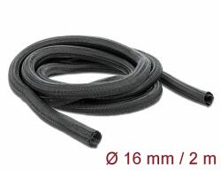 Delock Fonott kábelharisnya önzáródó 2 m x 16 mm fekete (18854)