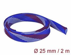 Delock Fonott kábelharisnya nyújtható 2 m x 25 mm kék-piros-fehér (20751) - dellaprint