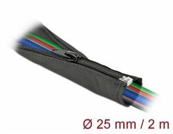 Delock Szőtt önzáródó karmantyú 2 m x 25 mm-es fekete (19219)