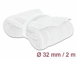 Delock Fonott kábelharisnya tépőzárral 2 m x 32 mm fehér (20703)