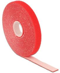 Delock Hurkolható rögzítok, 5 m x 13 mm (H x Sz) tekercs, piros (18719)