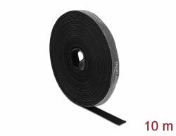Delock Velcro fekete ragasztó szalag guriga Hx 10 m x Sz 15 mm (18385) - dellaprint