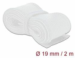 Delock Fonott kábelharisnya tépőzárral 2 m x 19 mm fehér (20702) - dellaprint