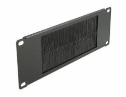 Delock 10 , fekete, 2U-s kábelrendező kefe (66481)