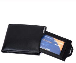 gomadina Select Portofel barbati RFID Protect din piele ecologica, cu fermoar, negru (0029-RFIDPROTECT)