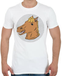 printfashion Ló maszk - Férfi póló - Fehér (6156333)