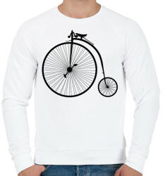 printfashion Retro bicikli - Férfi pulóver - Fehér (6156584)