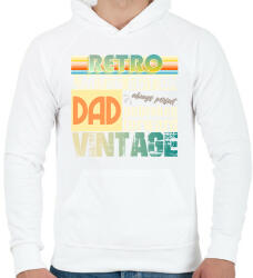 printfashion retro dad - Férfi kapucnis pulóver - Fehér (6134267)