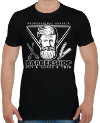 printfashion Barbershop 4 - Férfi póló - Fekete (6185033)