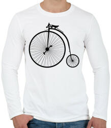printfashion Retro bicikli - Férfi hosszú ujjú póló - Fehér (6156514)