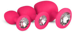 EasyToys Diamond - anál plug szett (pink) - vagyaim