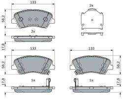 Bosch set placute frana, frana disc BOSCH 0 986 424 952 - automobilus