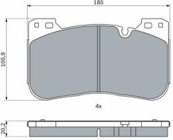 Bosch set placute frana, frana disc BOSCH 0 986 424 921 (0 986 424 921)