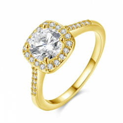 Arannyal bevont klasszikus gyűrű CZ kristályos díszítéssel #7 (0051. ) (R002-B-7)
