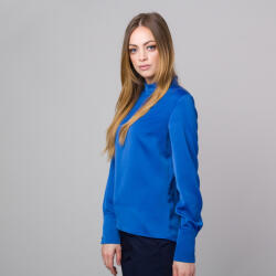 Willsoor Bluză pentru femei pe albastru cu un model neted 13688
