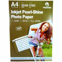 Yesion Hartie FOTO YESION A4 Pearl shine card paper single side 260g/mp 20 coli/pachet - Gold