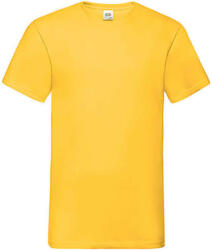 Fruit of the Loom Férfi póló Rövid ujjú Fruit of the Loom Valueweight V-Neck-Tee - L, Napraforgó sárga