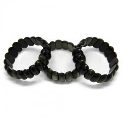 Bratara Obsidian Auriu Diametru 58 mm, Perna - 11 x 23 mm