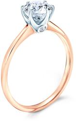 SAVICKI Inel de logodnă The Journey: aur bicolor, cu safir alb - savicki - 9 261,00 RON