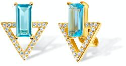 SAVICKI Cercei SAVICKI: argint placat cu aur, topaz, zirconiu - savicki - 463,00 RON