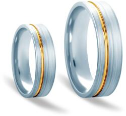 SAVICKI Verighete din aur bicolor plate 6 mm