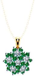 SAVICKI Pandantiv SAVICKI: aur bicolor, diamant, smaralde