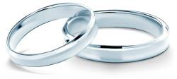 SAVICKI Verighete: aur alb, concave, 3 mm