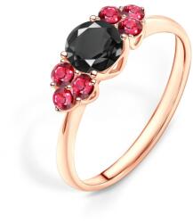 SAVICKI Inel de logodnă Fairytale: aur roz, diamant negru - savicki - 6 965,00 RON