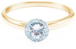 SAVICKI Inel de logodnă SAVICKI: aur bicolor, safir alb - savicki - 5 849,00 RON