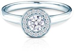 SAVICKI Inel de logodnă SAVICKI: aur alb, safir alb, diamante - savicki - 5 767,00 RON