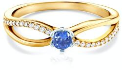 SAVICKI Inel de logodnă SAVICKI: aur bicolor, safir albastru - savicki - 4 890,00 RON