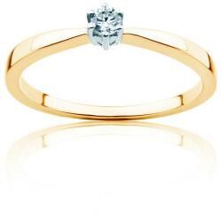 SAVICKI Inel de logodnă Triumph of Love: aur bicolor, cu diamant - savicki - 2 342,00 RON