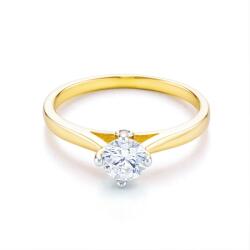 SAVICKI Inel de logodnă SAVICKI: aur bicolor, cu zirconiu - savicki - 3 184,00 RON