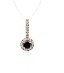 SAVICKI Pandantiv This is Love: aur roz, diamant negru, diamante - savicki - 5 369,00 RON