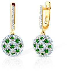 SAVICKI Cercei SAVICKI: aur bicolor, smaralde, diamante - savicki - 14 233,00 RON