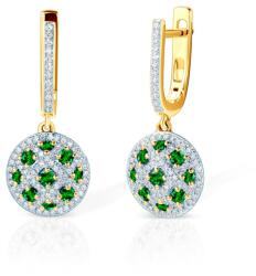 SAVICKI Cercei SAVICKI: aur bicolor, smaralde, diamante - savicki - 7 079,00 RON