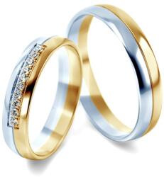 SAVICKI Verighete: aur bicolor, semicirculare, 4 mm - savicki - 8 259,00 RON